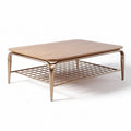 Houten salontafel met metalen onderstel en opbergruimte 120 x 80 x 45cm