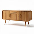 Houten dressoir met 2 deuren en 1 lade 90 x 40 x 70cm naturel eiken