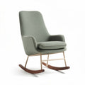 schommelstoel van gerecycled materiaal met zachte bekleding in groen 90 x 80 x 100cm