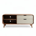 TV-meubel van hout met lades en open vakken 120 x 40 x 50cm