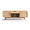 TV-meubel van hout met metalen poten en opbergruimte 150 x 40 x 50cm